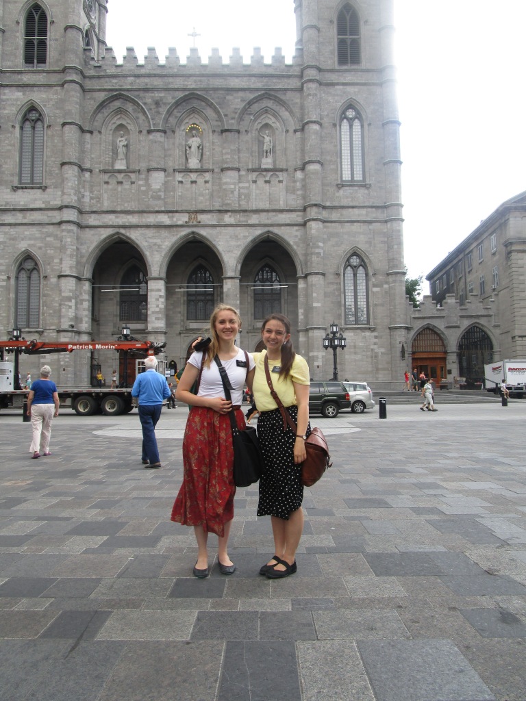 Visiting the Notre-Dame Basilica with Sister Jeter.